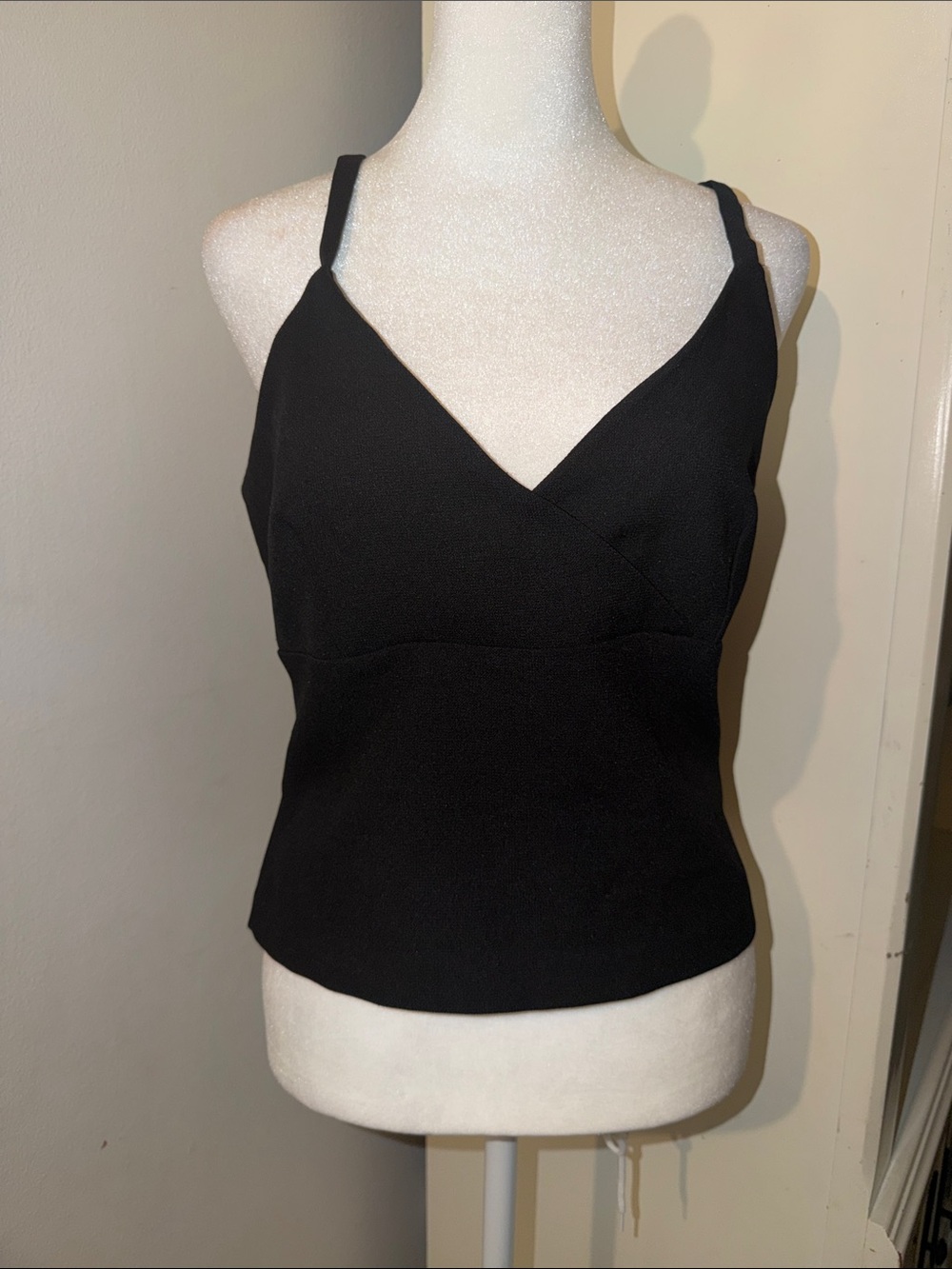 A. Byer Black V-Neck Spaghetti Strap Camisole